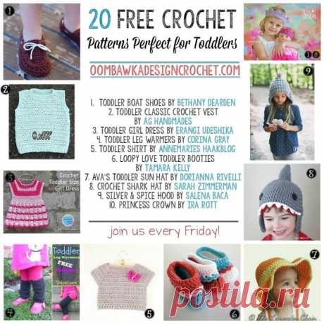 20 Free Crochet Patterns Perfect for Toddlers! This free crochet pattern roundup includes 20 patterns you can crochet for Toddlers.