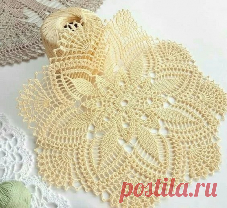 Ажурная салфетка крючком