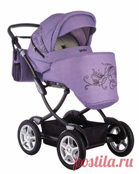 Коляска 2 в 1 C3018 Lux фиолетовая Geoby