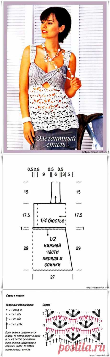 Стильный летний топ.