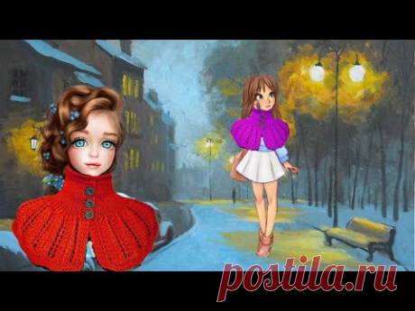 Сьемный воротник. Спицами.#(2024)