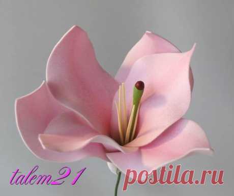 Цветок из нового материала- ФОМ