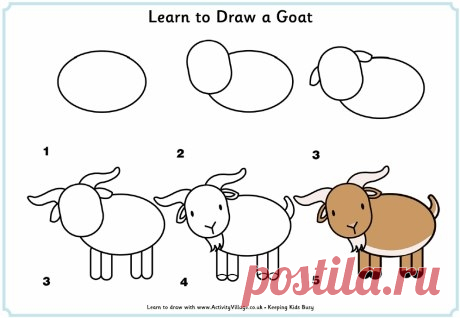 Учимся рисовать животных - Поделки с детьми | Деткиподелки