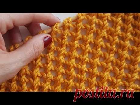 En Basit Ajur File Örgü / Net Stitch