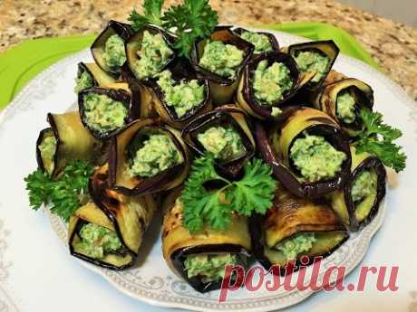 БАКЛАЖАНЫ. РУЛЕТИКИ ИЗ БАКЛАЖАНОВ жареные.(Rolls of Eggplant) - YouTube
