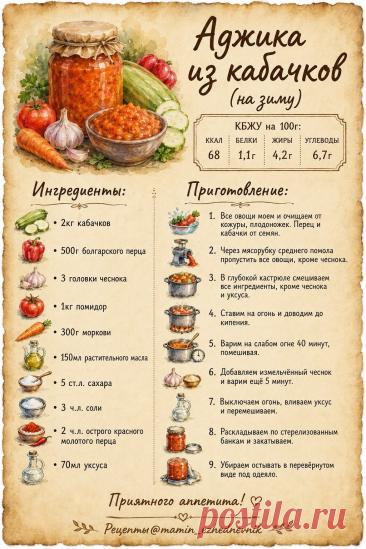Аджика из кабачков на зиму