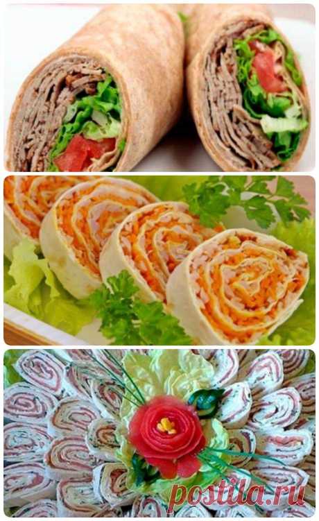 Вкусные начинки для рулетов из лаваша. Топ-20 начинок