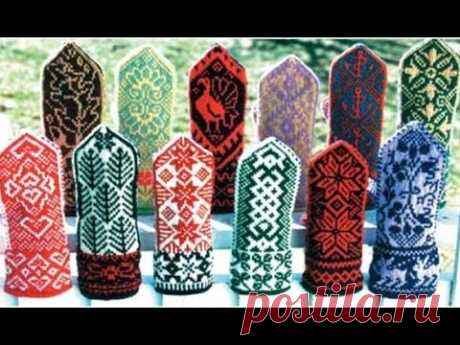 Вязаные варежки спицами со схемами.