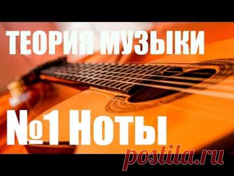 УРОКИ ИГРЫ НА ГИТАРЕ - НОТЫ (ТЕОРИЯ МУЗЫКИ "САМОУЧКА")