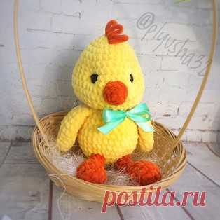 Цыплёнок амигуруми. Схемы и описания для вязания игрушек крючком! Бесплатный мастер-класс от Яны Емец по вязанию цыплёнка из плюшевой пряжи крючком. Высота вязаной игрушки примерно 22 см. Для изготовления плюшевого ц…