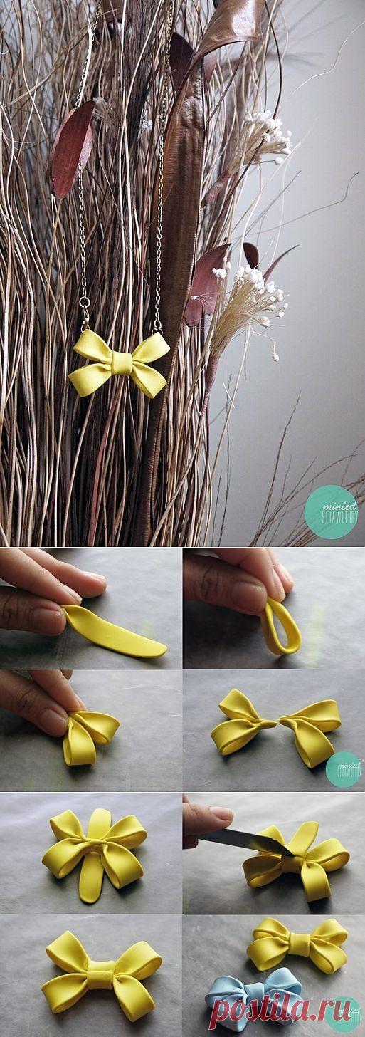 Как сделать бантик из полимерной глины (DIY) / Украшения и бижутерия / Модный сайт о стильной переделке одежды и интерьера