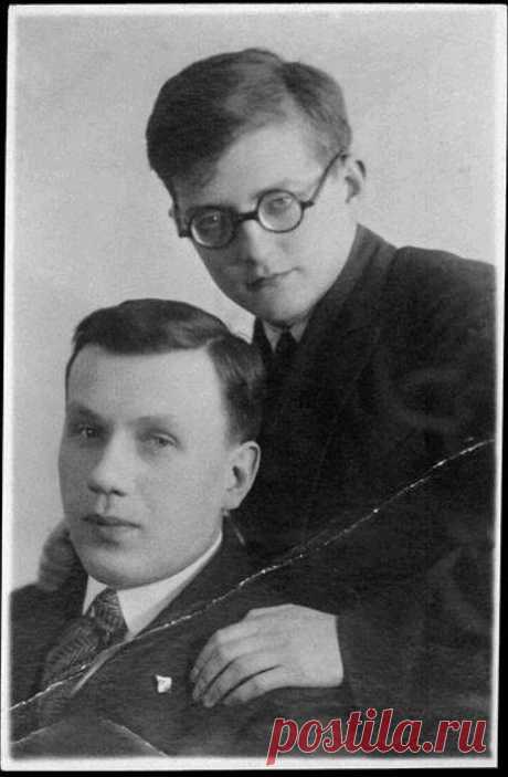 Shostakovich and Sollertinsky soon after their first meeting
