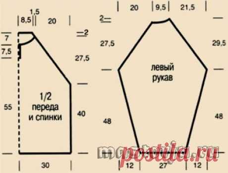 Трехцветный пуловер с рукавом реглан » Мастерю - все своими руками