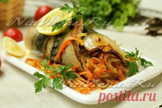 Рулет из скумбрии с овощами в духовке, рецепт с фото