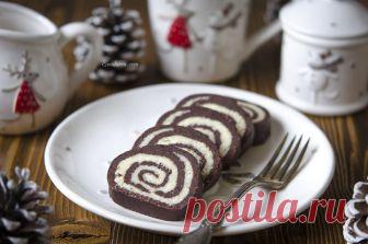 Шоколадно-кокосовый рулет (без выпечки) | Eva Daren