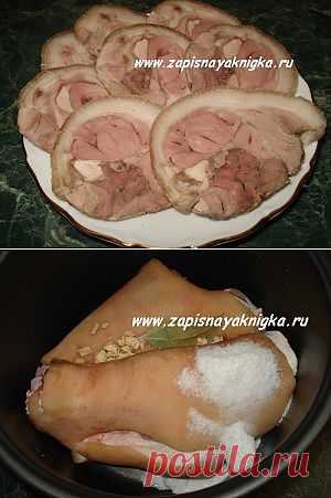 Рулет мясной: рецепт приготовления из свиной рульки (+ в мультиварке).