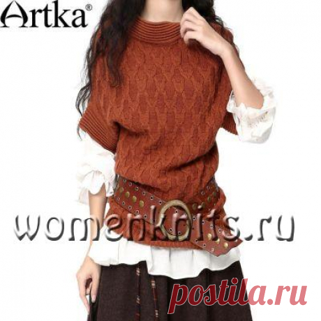 Безрукавка с рельефным рисунком