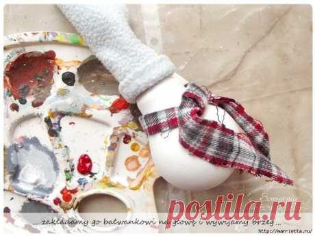Снеговик из лампочки — DIYIdeas