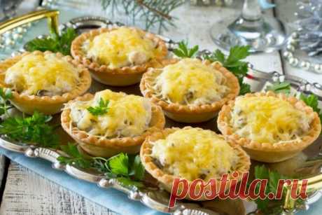 15 лучших рецептов тарталеток с курицей и грибами