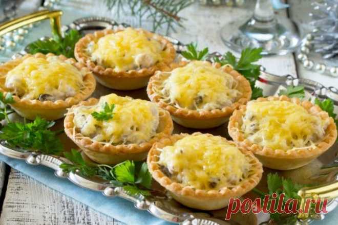 15 лучших рецептов тарталеток с курицей и грибами