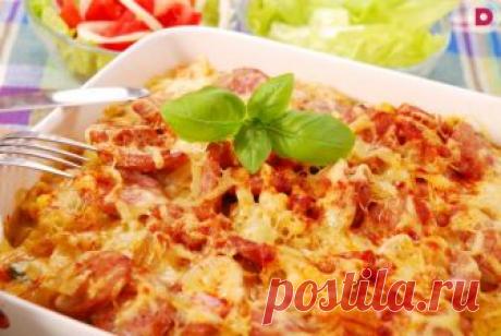 Картофельная запеканка с колбасой - рецепт, как приготовить в домашних условиях