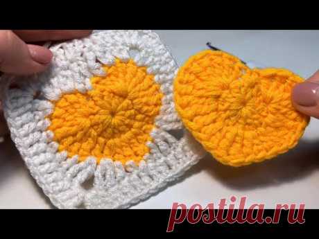🤩Красивейший мотив с 💖СЕРДЦЕМ💖 крючком. Вязание крючком для начинающих