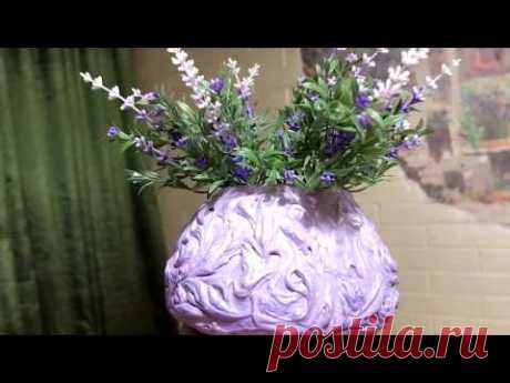 Нежнейшая ваза из бетона и шпатлевки своими руками