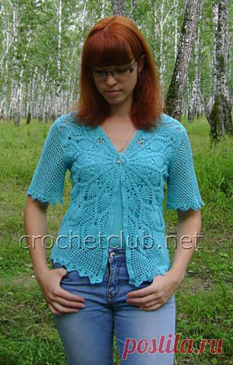 Кофточки с ананасовыми узорами - Вязание Крючком. Блог Настика