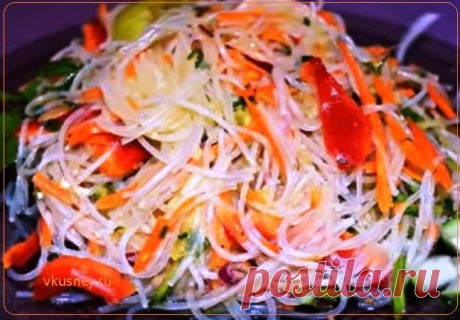 Фунчоза по-корейски с овощами