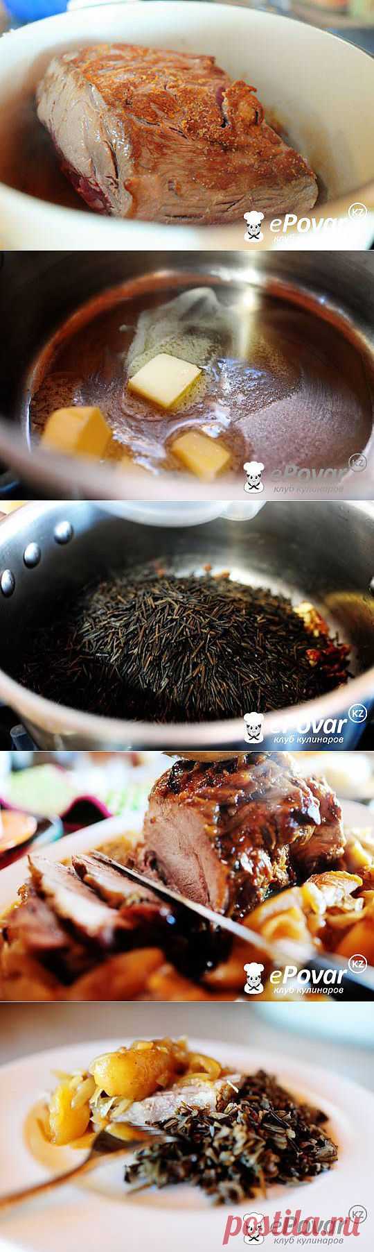 Жареная свинина с яблоками и луком — Рецепт приготовления с фото — Горячие блюда, Блюда из мяса