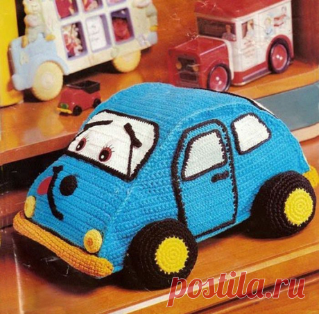 Детская игрушка (машинка) - вязание крючком.