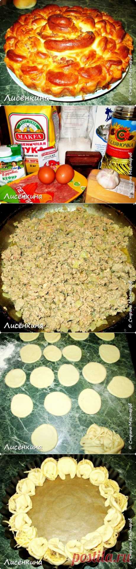 Мясной пирог ХРИЗАНТЕМА