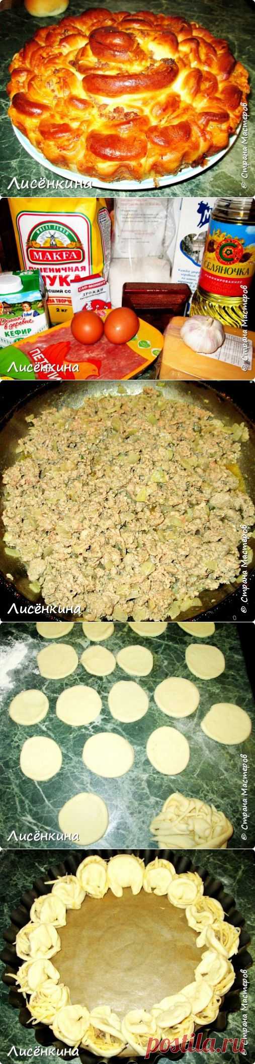 Мясной пирог ХРИЗАНТЕМА