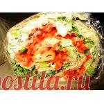 Закусочный рулет из лаваша к шашлыку Кулинарный рецепт