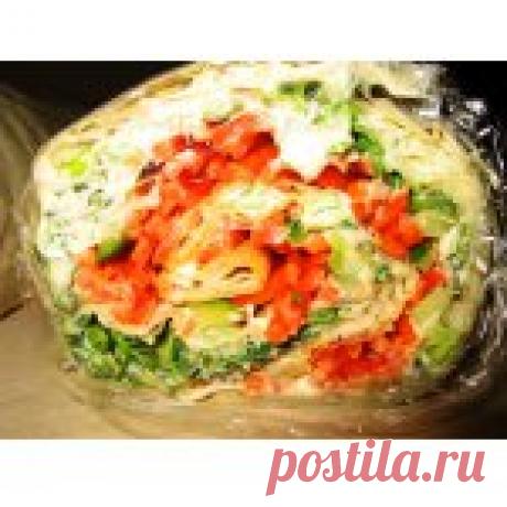 Закусочный рулет из лаваша к шашлыку Кулинарный рецепт