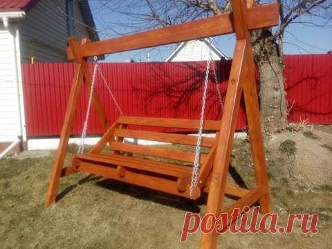 Деревянные качели своими руками. Сенно.