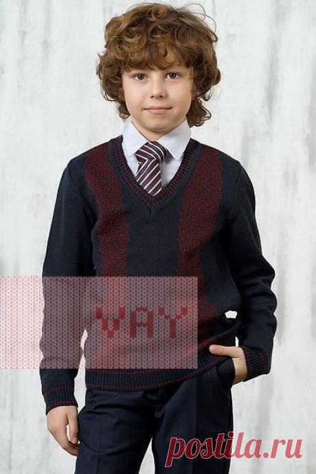 Школьная форма от марки VAY. Школьный джемпер для мальчиков от VAY (артикул 7014), цветовое решение м.синий/бордо. Ещё больше школьной формы марки ВЭЙ на наших сайтах. Официальное представительство бренда VAY: купить в розницу в магазине Согревай.ру https://www.sogrevay.ru, оптовые закупки на Ньювэй.ру https://www.newvay.ru