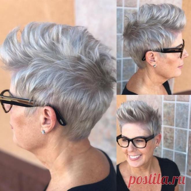Элегантные стрижки на короткие волосы для женщин 50+ | ladyline.me | Яндекс Дзен