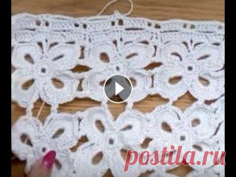 Узор -мотив крючком &quot;Ветряная мельница&quot;.&quot;
| ажурный узор ракушка спицами