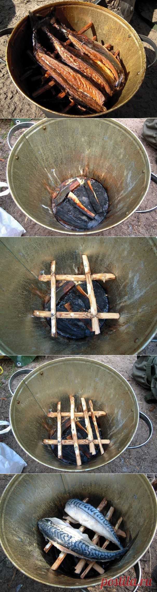 Копчение в ведре