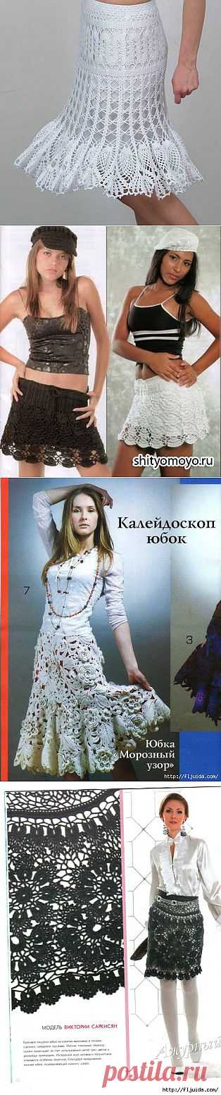 Вяжем крючком стильные юбки..