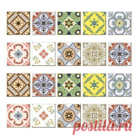 2x 20pcs Juego de Pegatinas Calcomanías Adhesivas de Azulejos de Mosaico Decoración de Pared de Hogar Oficina Hotel Cafetería Zulema Pegatinas de azulejos de mosaico de pared | Bodega Aurrera en línea