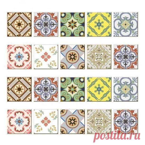 2x 20pcs Juego de Pegatinas Calcomanías Adhesivas de Azulejos de Mosaico Decoración de Pared de Hogar Oficina Hotel Cafetería Zulema Pegatinas de azulejos de mosaico de pared | Bodega Aurrera en línea