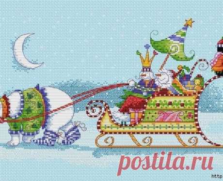 Красивая вышивка к новому году