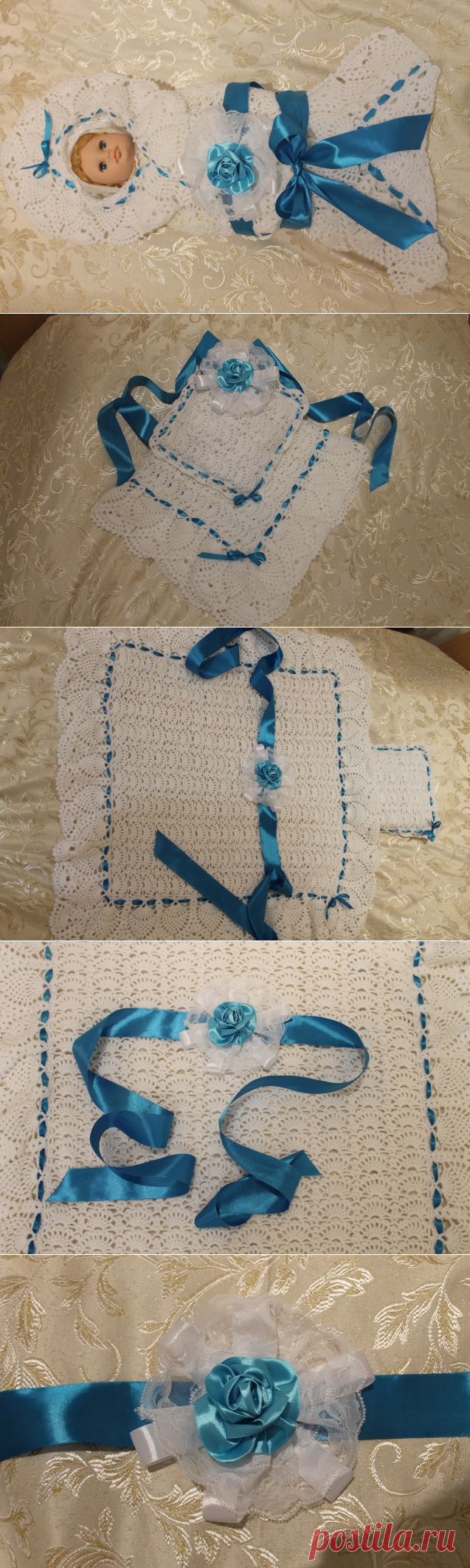 Комплект на выписку / Вязание крючком / Детская одежда крючком. Схемы