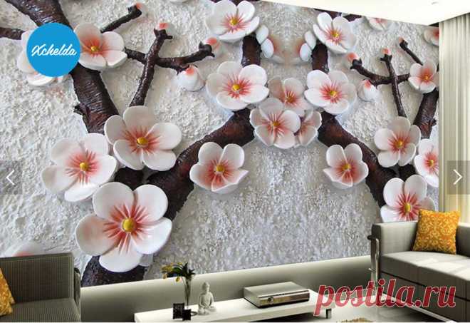 XCHELDA 3D Mural de Parede Personalizado Pintura do Estilo Chinês Ameixa Fundo Quarto Sala Murais De Parede Papel De Parede em Papéis de parede de Melhoramento Da casa no AliExpress.com | Alibaba Group
