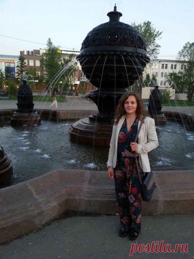 На фонтане вечерком
