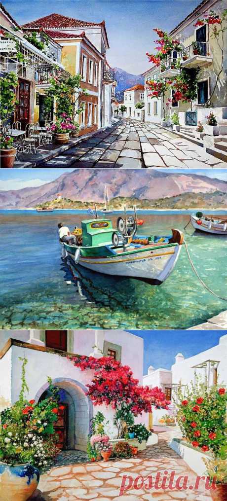 Xудожник акварелист Pantelis Zografos (Греция).