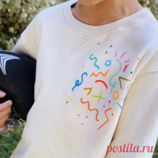 Идея: яркая вышивка в стиле дудл для украшения одежды — Мастер-классы на BurdaStyle.ru