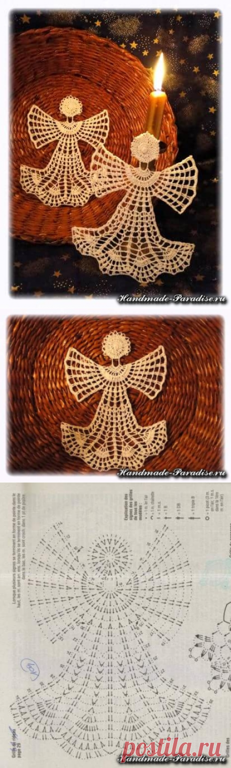 Схема вязания ангела крючком